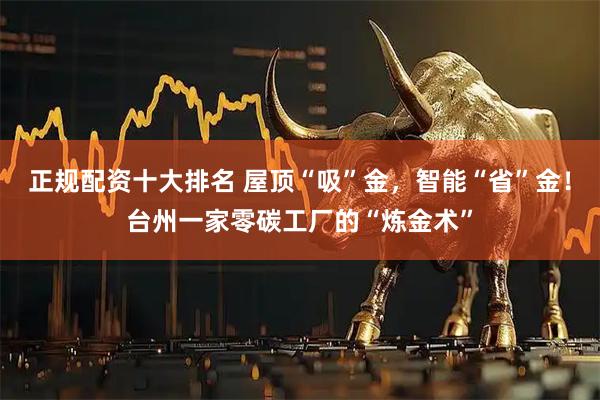 正规配资十大排名 屋顶“吸”金，智能“省”金！台州一家零碳工厂的“炼金术”